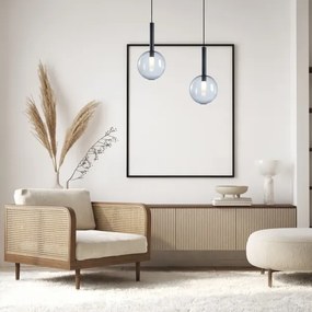 Lustră pe cablu NIKO 1xG9/9W/230V d. 20 cm negru