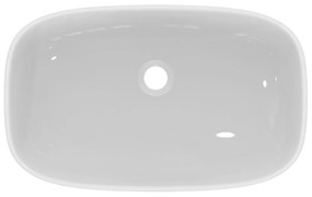 Lavoar pe blat alb 60 cm, dreptunghiular, cu preaplin, Ideal Standard i.Life B 600x370 mm