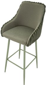 Mauro Ferretti Scaun De Bar Alaska -A- Verde Set 2 Bucăți Cm 52X46X111 (Înălțime Șezut Cm 78) | Aosom Romania