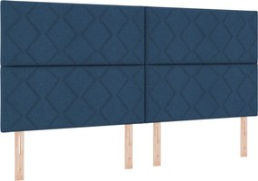 vidaXL Tăblie LED albastru 200 cm țesătură