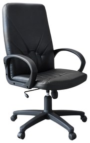Scaun directorial Manager KD, baza plastic, piele ecologica, negru