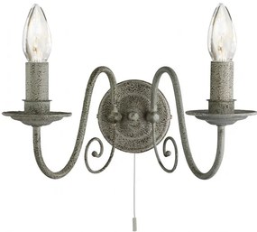 Aplica de perete stil rustic Greythorne 3362-2GY SRT
