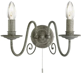 Aplica de perete stil rustic Greythorne 3362-2GY SRT