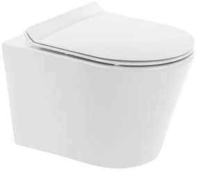 Toaletă Ride montată pe perete, fără margine