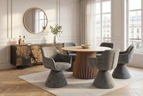 Scaun pivotant AMBIENTO tesatura Chenille gri