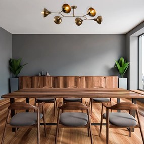 Plafonieră aurie cu abajur din metal 52x102 cm Dram – Opviq lights