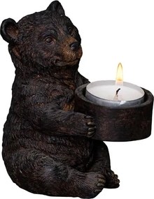 Suport de lumanare, tip pastila, din rasina, Bear