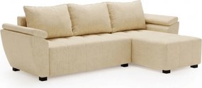 OFERTA Canapea extensibila reversibila in forma de L LIVARO 251x140 cm, crem Calitatea II.