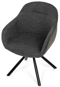 Set de scaune de sufragerie cu mecanism deîntoarcere DCH-Y1143 GREY2, 2 buc.