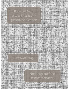 Covor tip traversă pentru interior și exterior gri/fildeș 80x250 cm Duet Kona – NORTHRUGS