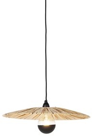 Lampă suspendată rustică neagră cu frânghie 45 cm - Leia