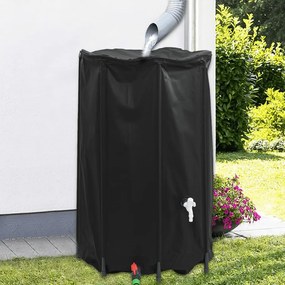 vidaXL Rezervor de apă cu robinet, pliabil, 500 L, PVC