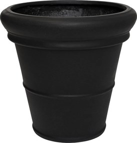 Ghiveci Bucket Low Classic, negru, dimensiuni multiple - PotteryPots mărimea: S - ø 41 cm | înălțime 38 cm