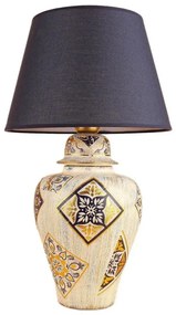 Lampă de masă RAMZES 1xE27/40W/230V, albastră/bej