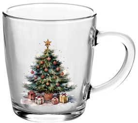 Cană de sticlă Altom Christmas Tree 350 ml