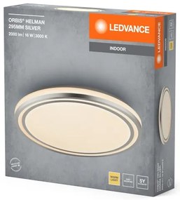 Plafonieră LED Ledvance ORBIS HELMAN LED/16W/230V d. 29,5 cm argintiu