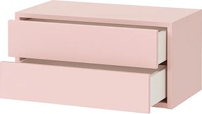 Boxie 2 sertare dulap de perete 40x80x37 cm roz