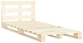 285243 vidaXL Cadru de pat din paleți, 120 x 200 cm, lemn masiv de pin