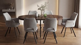 MAZZONI EXPORT TULIP Bej Închis (material textil UF980-03) - SCAUN MODERN TAPIȚAT PENTRU SUFRAGERIE/LIVING/BIROU LOFT