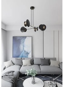 Lustră pe cablu IDEA 4xE27/15W/230V negru