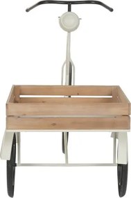 Stand decorativ din metal , cu 1 raft din lemn , "Retro Tricycle"