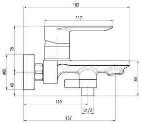 RAV Slezák NL154.5/1ZK - Set pentru cadă cu baterie NIL, finisaj auriu periat