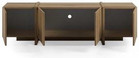 Comodă TV în culoare naturală cu aspect de lemn de stejar 180x55x35 cm Volia – Marckeric