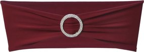 vidaXL Fundă elastică decorativă scaun, cataramă diamante, bordo, 25 buc.