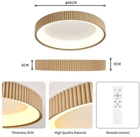 Brilagi - Plafonieră LED dimabilă FALCON MODERN, 54W, 230V, 60 cm, bej + telecomandă