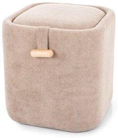 Taburet bej NAP cu spatiu de depozitare 37x37 cm