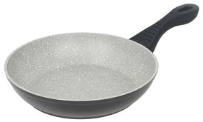 Tigaie Universală, 24 cm, Interior din Granit (Anti-Aderent), Mâner Ebonită, Bază 3 Straturi (Inducție), Negru