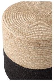 Taburet negru/în culoare naturală Juta Gold Black – Hanse Home