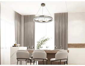 Candelabru cu cristale LED reglabil suspendat pe cablu THALIA LED/55W/230V 3000-6000K + telecomandă