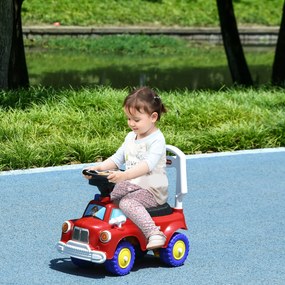 AIYAPLAY Mașină de Jucărie Per Copii 18-36 Luni a Acționare Manuală, Roșu | Aosom Romania