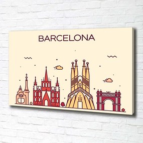 Tablou canvas Inscripția barcelona