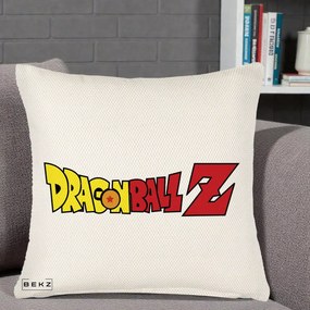 Perna Personalizata Dragon Ball Z Clasic, 40x40 cm, Crem Reliefat, Husa Detasabila, Perna Inclusa, BEKZ®