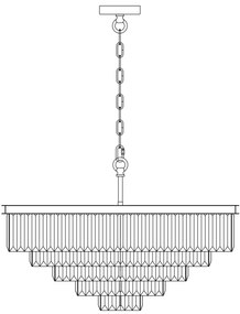 Candelabru Revero Maytoni E14, Auriu, MOD085PL-12BS, Germania