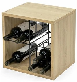 Cube Raft vertical pentru vinuri pentru 16 sticle, stejar