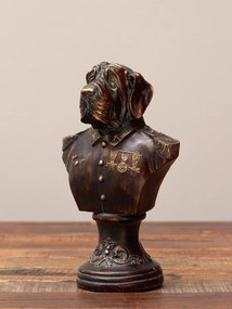 Statuie decorativa bust câine din rășină, H24,5 cm, "Dogporal"