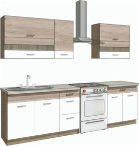 Set bucatarie ECONO B, carcasa stejar sonoma/fronturi stejar san remo