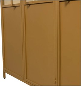 Vitrină galben-muștar din metal 140x200x44 cm Exhibit – WOOOD