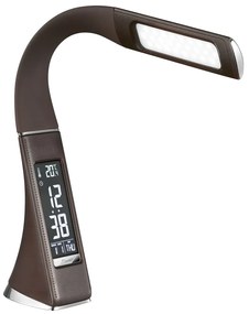 Lampa de masa LED cu display, cap rotativ, maro