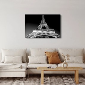 Tablou - Turnul Eiffel, alb-negru (90x60 cm)
