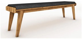 Bancă din stejar cu șezut gri Retro - The Beds