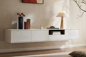 Comoda TV suspendata LOFT 200cm alb/ natur