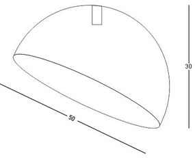 Lustra aplicata design decorativ Doris D-50cm alb/auriu