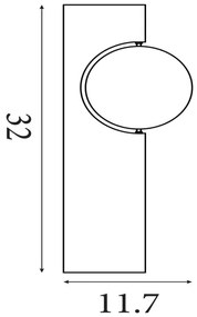 Searchlight 44521SM - Plafonieră RADIANCE, 3 x E27, 60 W, 230 V, Ø 37,5 cm, neagră