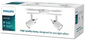 Spot MERANTI 2xGU10/35W/230V alb Philips