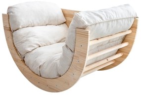 Leagăn în culoare naturală din lemn de pin 60x100x60 cm Montessori – Little Nice Things