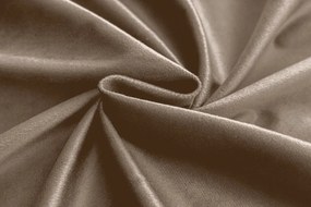 Draperie din catifea opaca bej VELVET 140x250 cm Agățat: Inele metalice